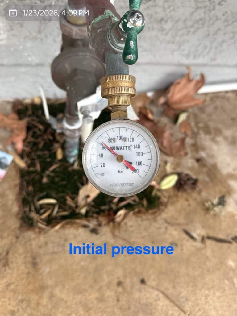 Self-Plugging Water Service Leak Following System Depressurization